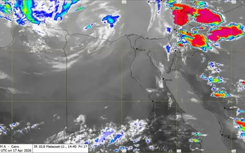 هطول أمطار رعدية متفاوتة الشدة على سيناء بسبب تغير خرائط الطقس